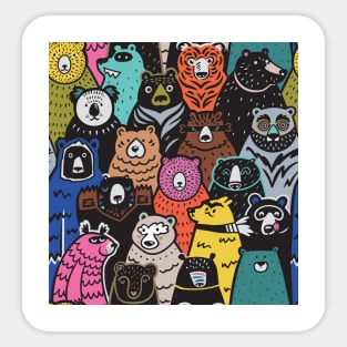 Bears Pattern Sticker